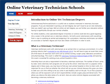 Tablet Screenshot of onlineveterinarytechnicianschools.com